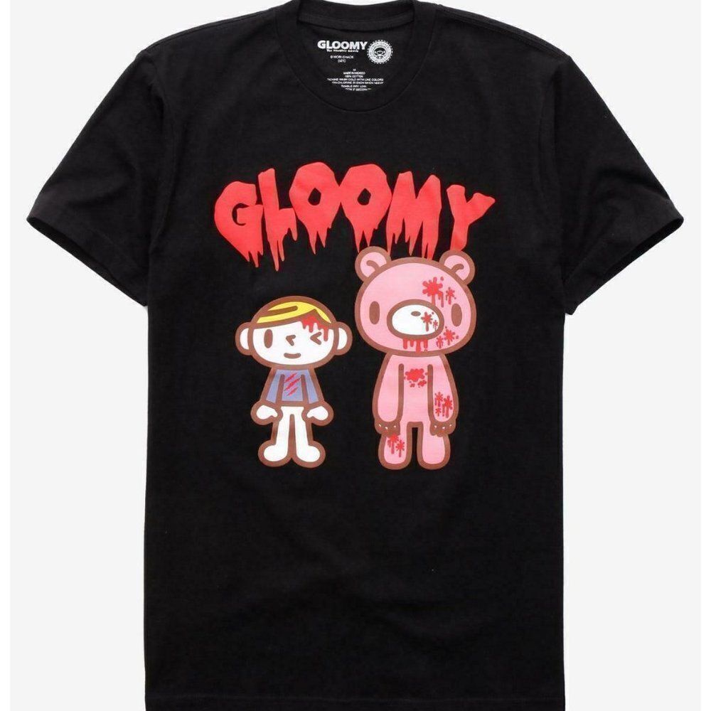 Gloomy Bear & Pity Goth Emo Cute Kawaii 20th Anniversary T Shirt L, XL